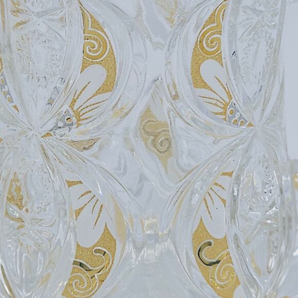 Alpine Cuisine Crystal Glass Turkish Coffee Cup & Saucer Gold Zafer - Picture 2 of 5